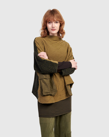 alembika-urban-sah-gesteppter-pullover-khaki image 4