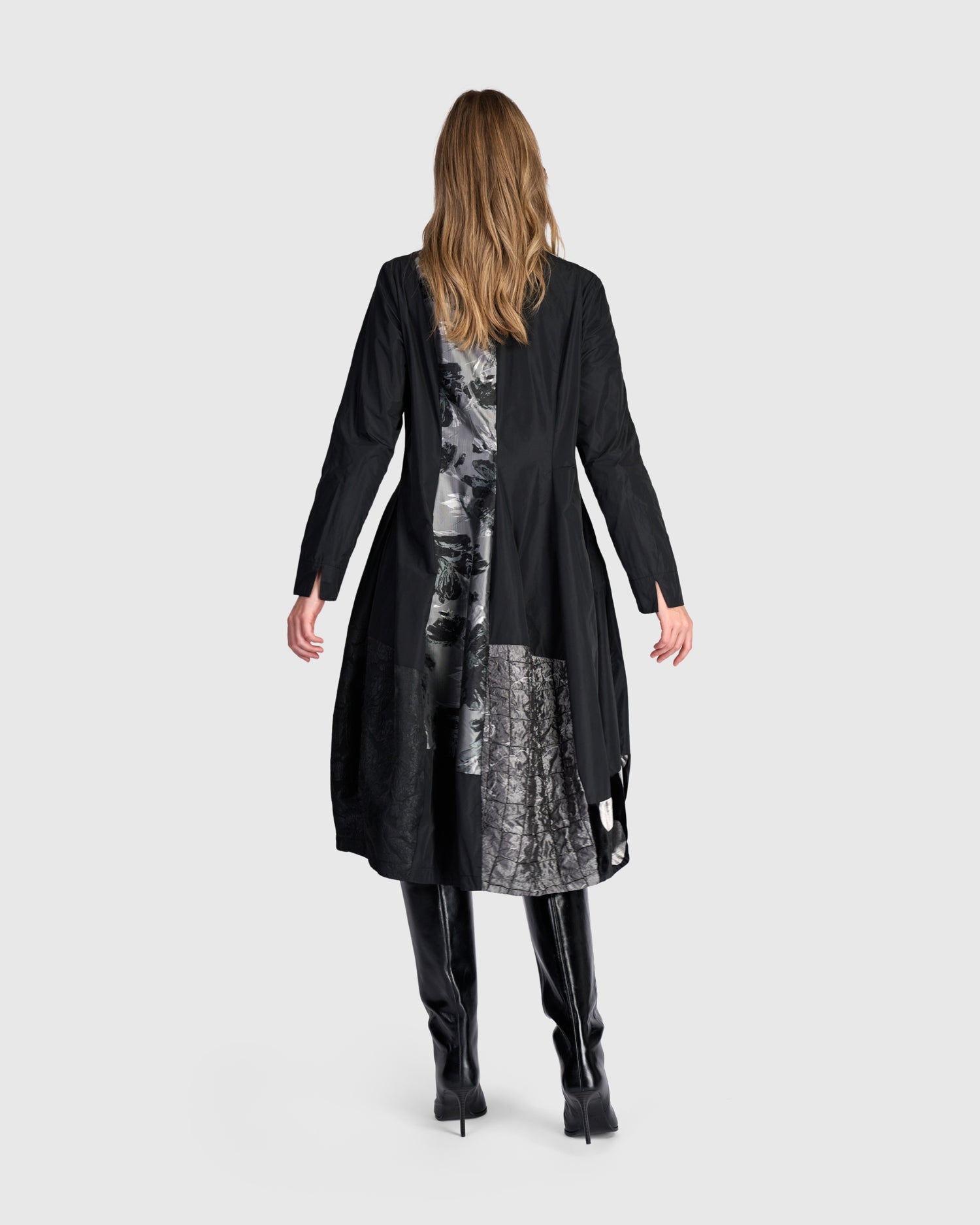 alembika-parlour-swish-shirtdress-black-silver-midi-blusenkleid image 6