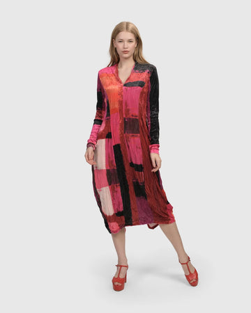 alembika-sunset-strip-cocoon-dress-magenta-cocktailkleid image 3