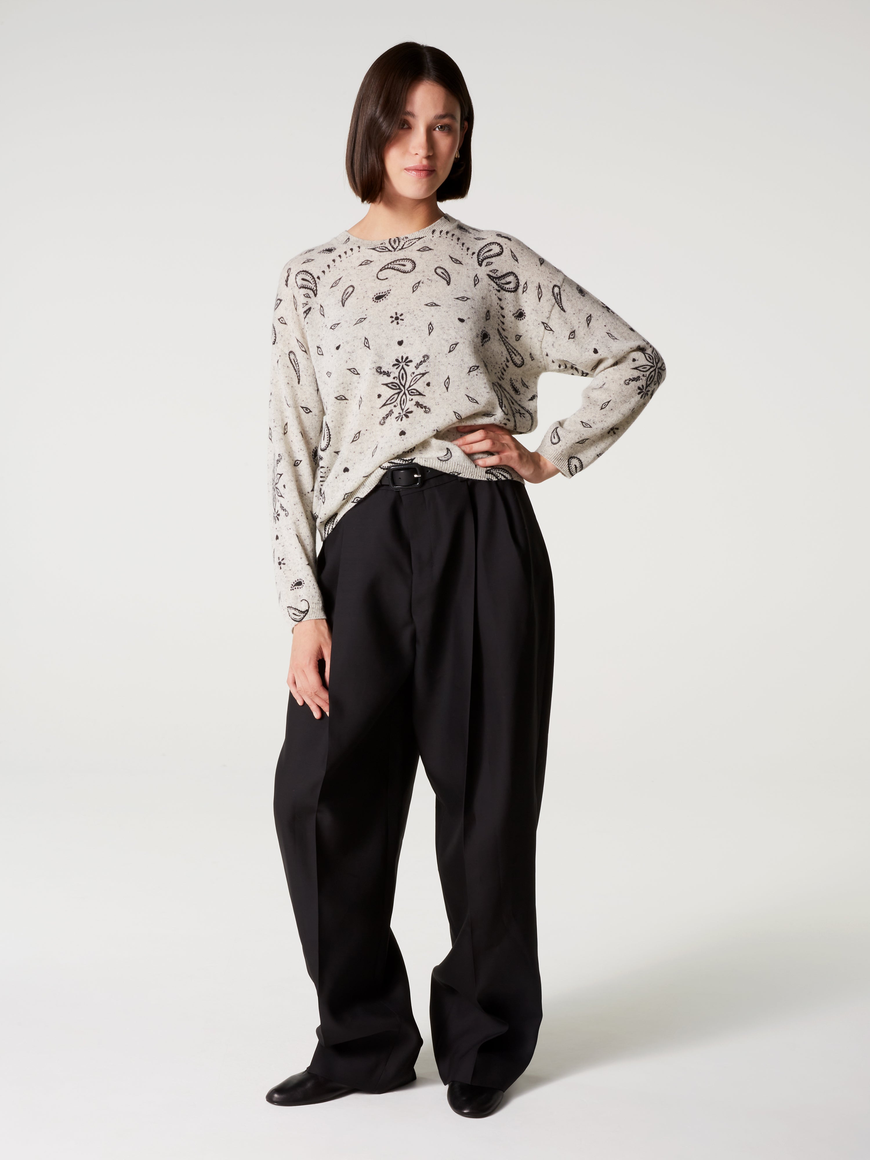 absolut-ariane-print-rundhals-kaschmirpullover-f-r-damen-bandana-granit-grau image 1
