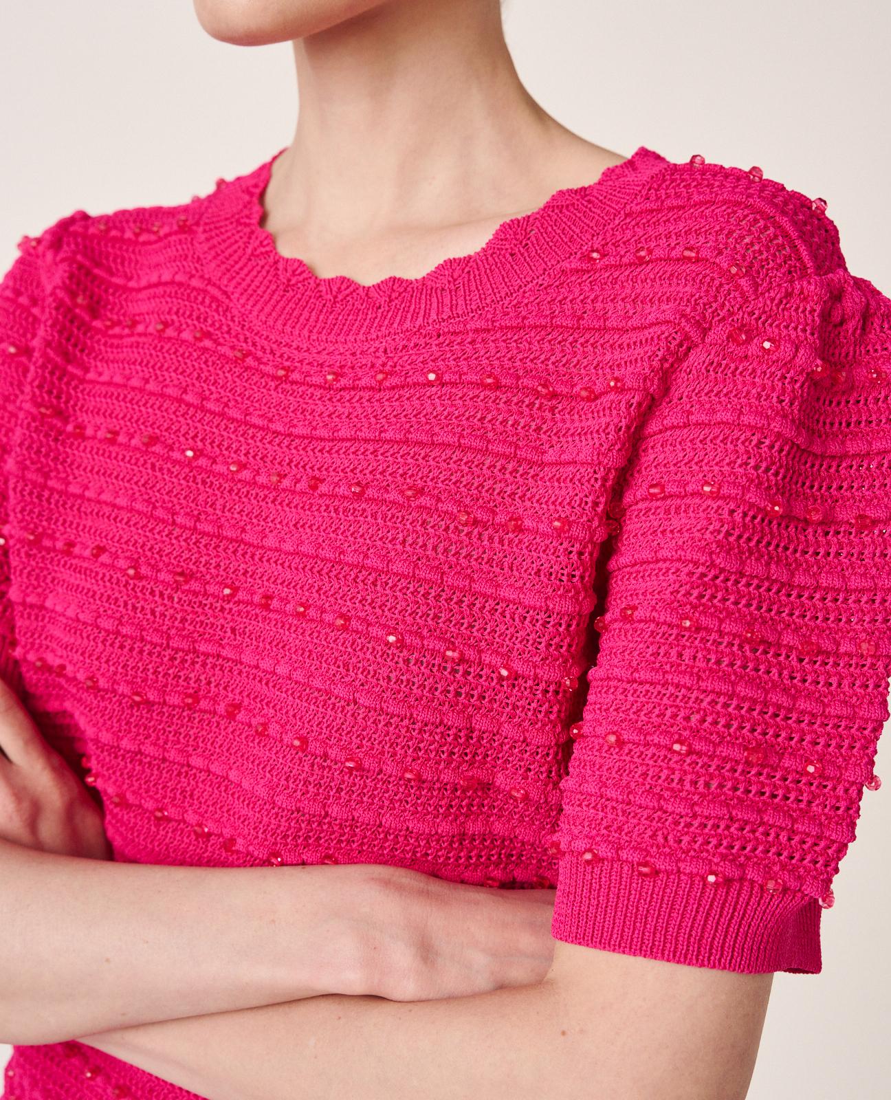 alma-en-pena-top-jewelry-point-strick-top-fuchsia image 4
