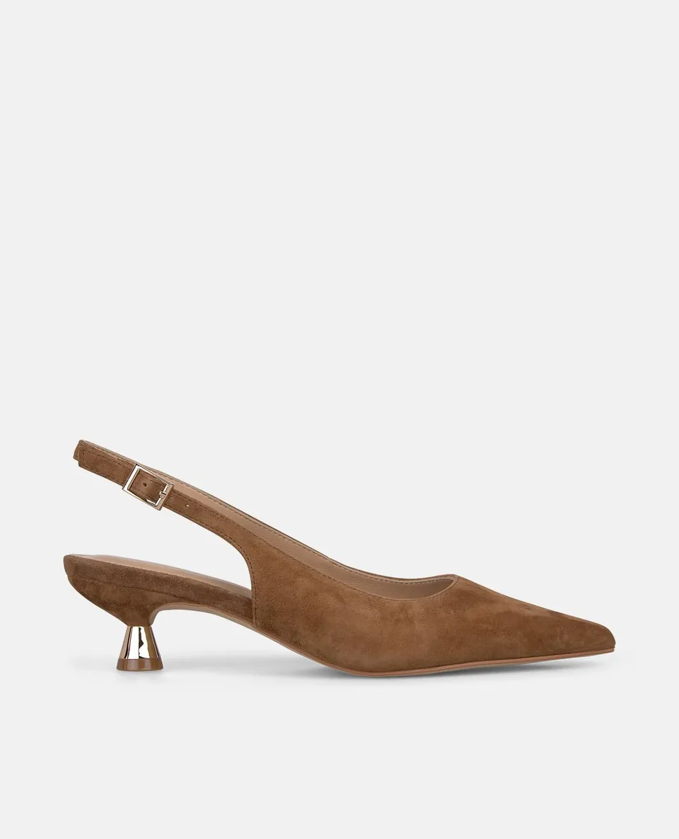 alma-en-pena-slingback-pumps-mit-kitten-absatz-4-cm-braun image 1