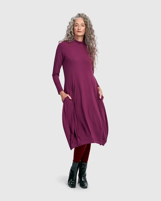 alembika-essential-rollkragen-kleid-sangria image 1