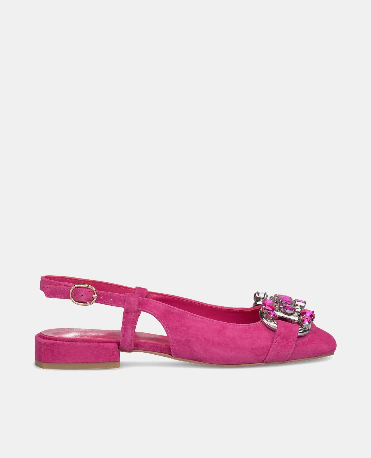 alma-en-pena-ballerina-leder-fuchsia-strassschnalle-2-2-cm image 1