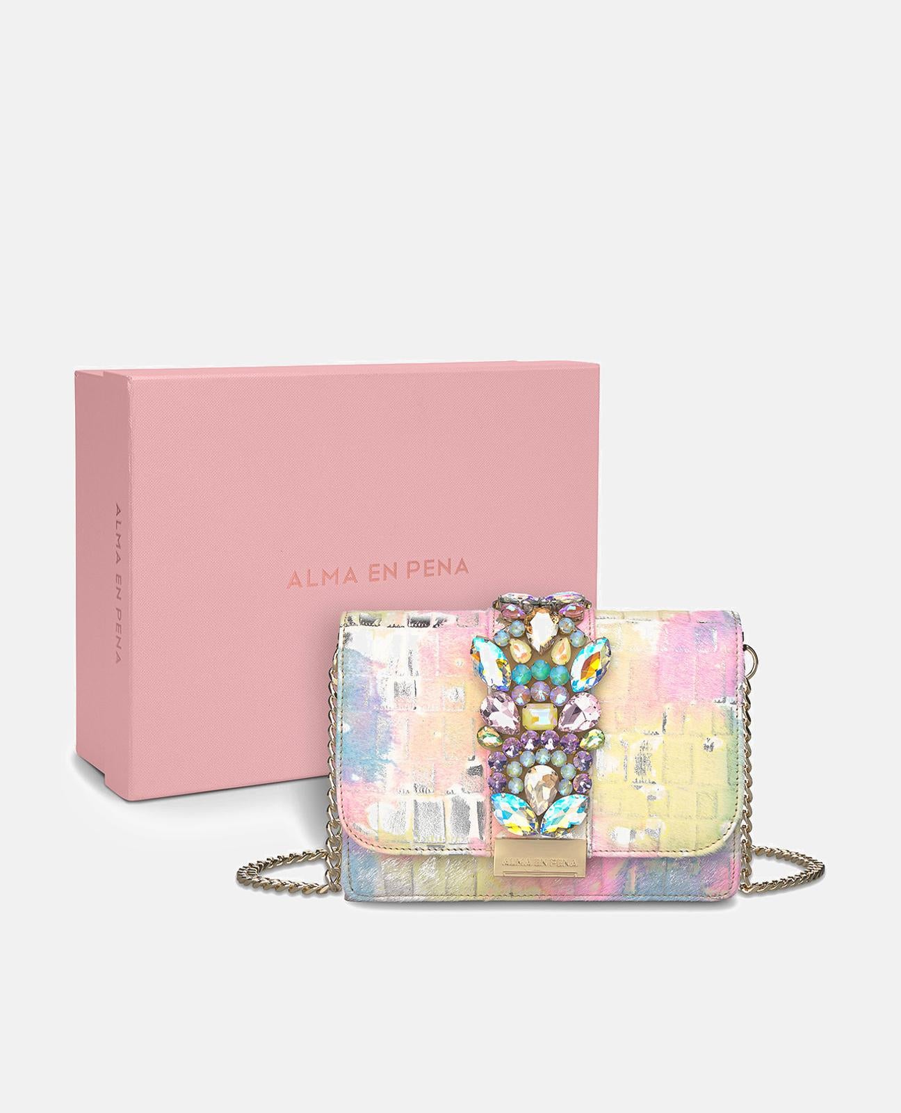 alma-en-pena-clutch-bag-rhinestones-leder-tasche-multicolor image 4
