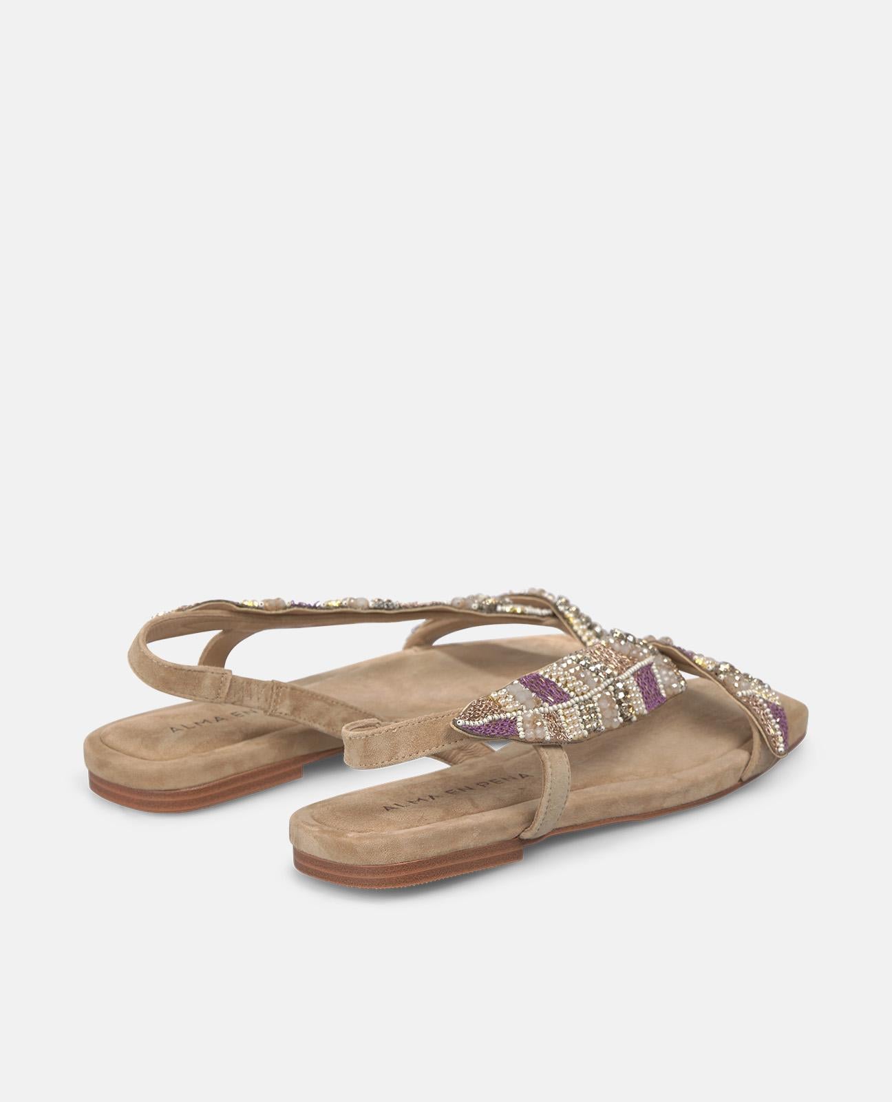 alma-en-pena-multicolor-flat-sandale-t-riemen-sandale-arena-flach image 3