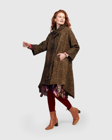 alembika-dupont-overcoat-ochre-grobstrick-mantel image 7