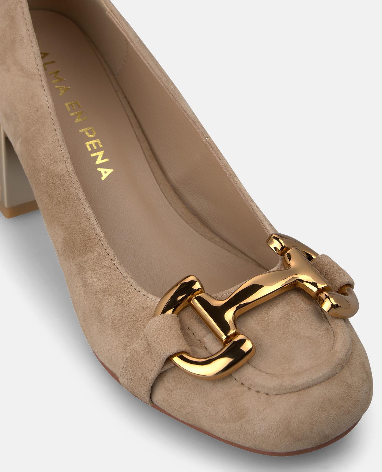 alma-en-pena-pumps-mit-metallic-akzent-wildleder-arena-5-5-cm image 4