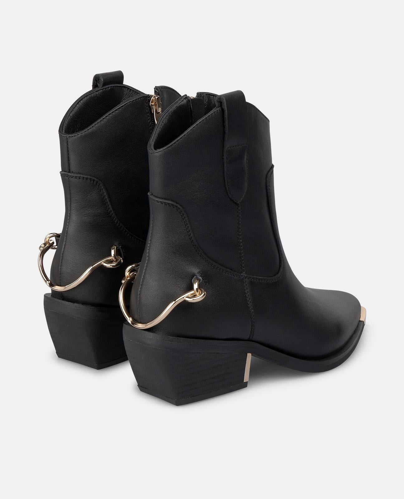 alma-en-pena-nappa-cowboy-stiefel-mit-rei-verschluss-schwarz image 3