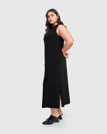 alembika-essential-column-dress-maxikleid-schwarz image 4