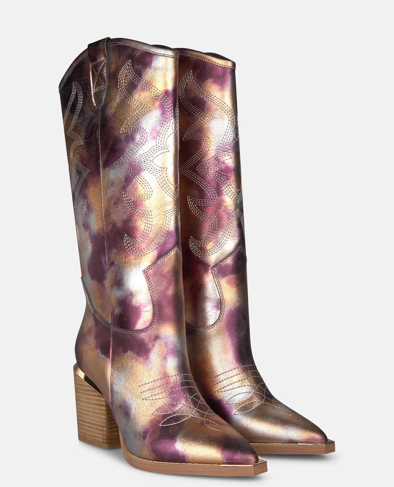 alma-en-pena-country-stiefel-lila-7-5-cm-hoher-schaft-38-cm image 2