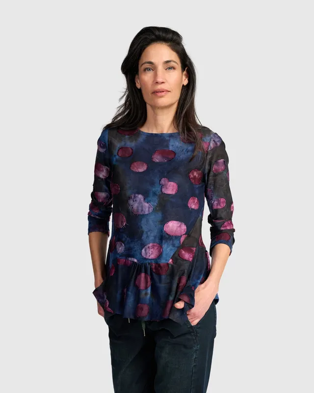 alembika-addison-flouncy-tee-damen-midnight-wine-langarm image 1