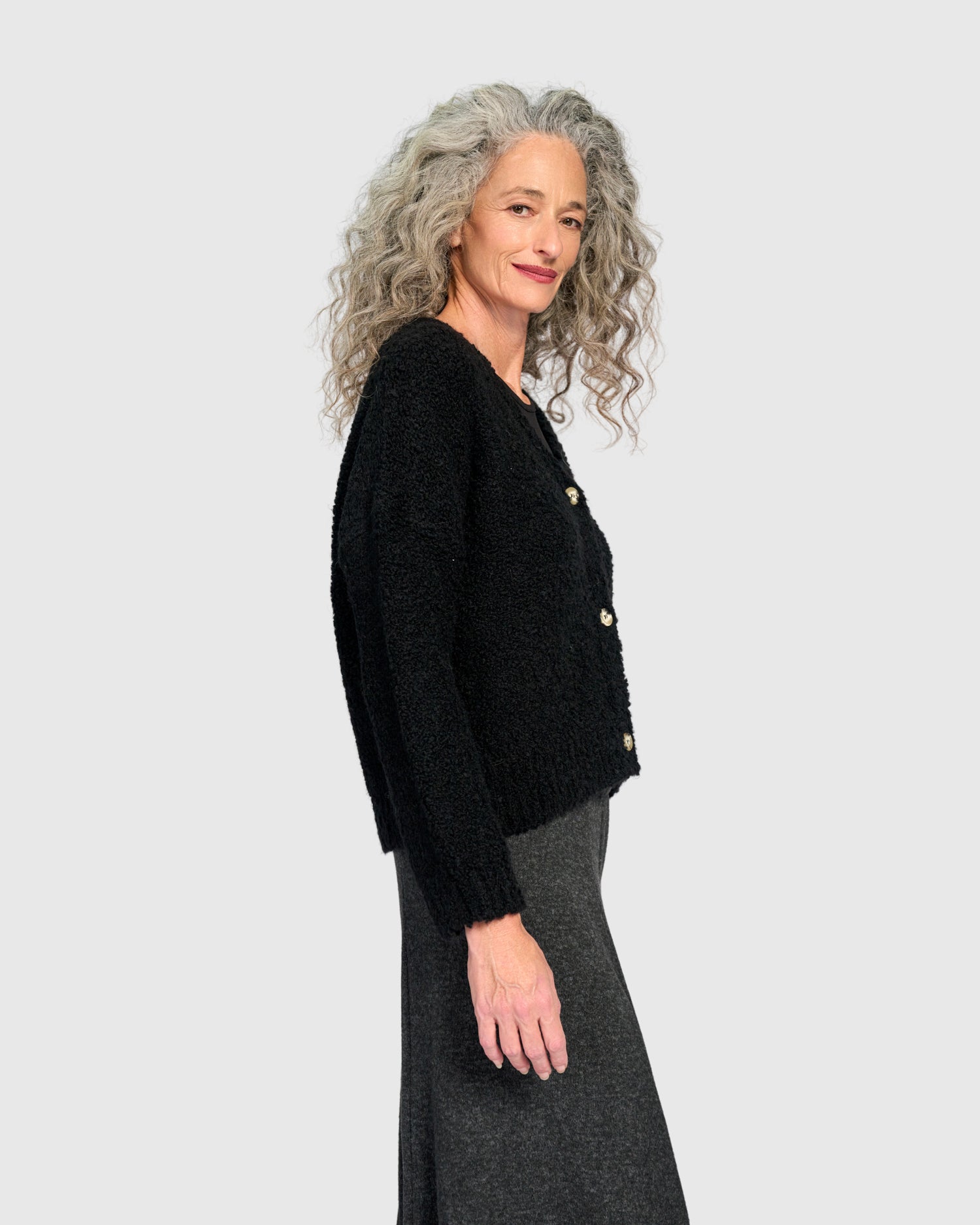 alembika-teddy-boucle-cardigan-ink-schwarz image 4