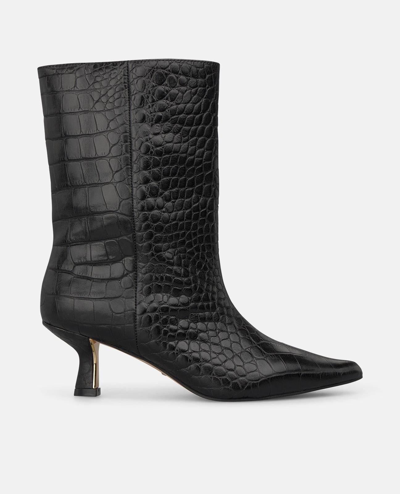 alma-en-pena-animal-print-damen-stiefelette-leder-schwarz-5-5-cm image 1
