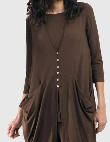 alembika-essential-draped-cocoon-jacke-coffee image 7