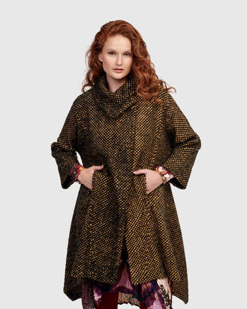 alembika-dupont-overcoat-ochre-grobstrick-mantel image 6