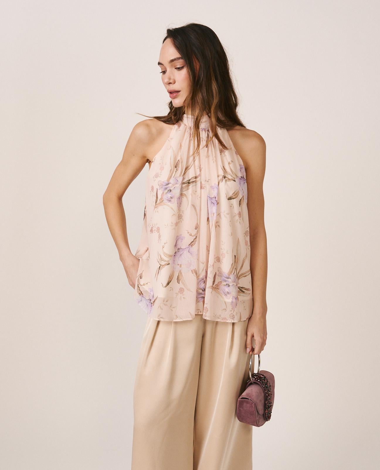 alma-en-pena-halter-blouse-chiffon-bluse-lavanda-neckholder image 3