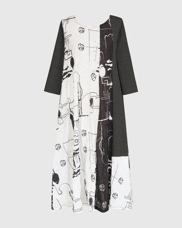 alembika-the-good-life-dress-script-damen-kleid-3-4-arm image 8