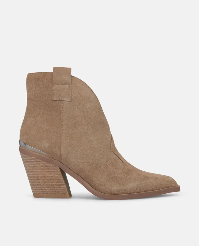 alma-en-pena-stiefeletten-mit-rei-verschluss-damen-veloursleder-beige-8-cm-block image 1