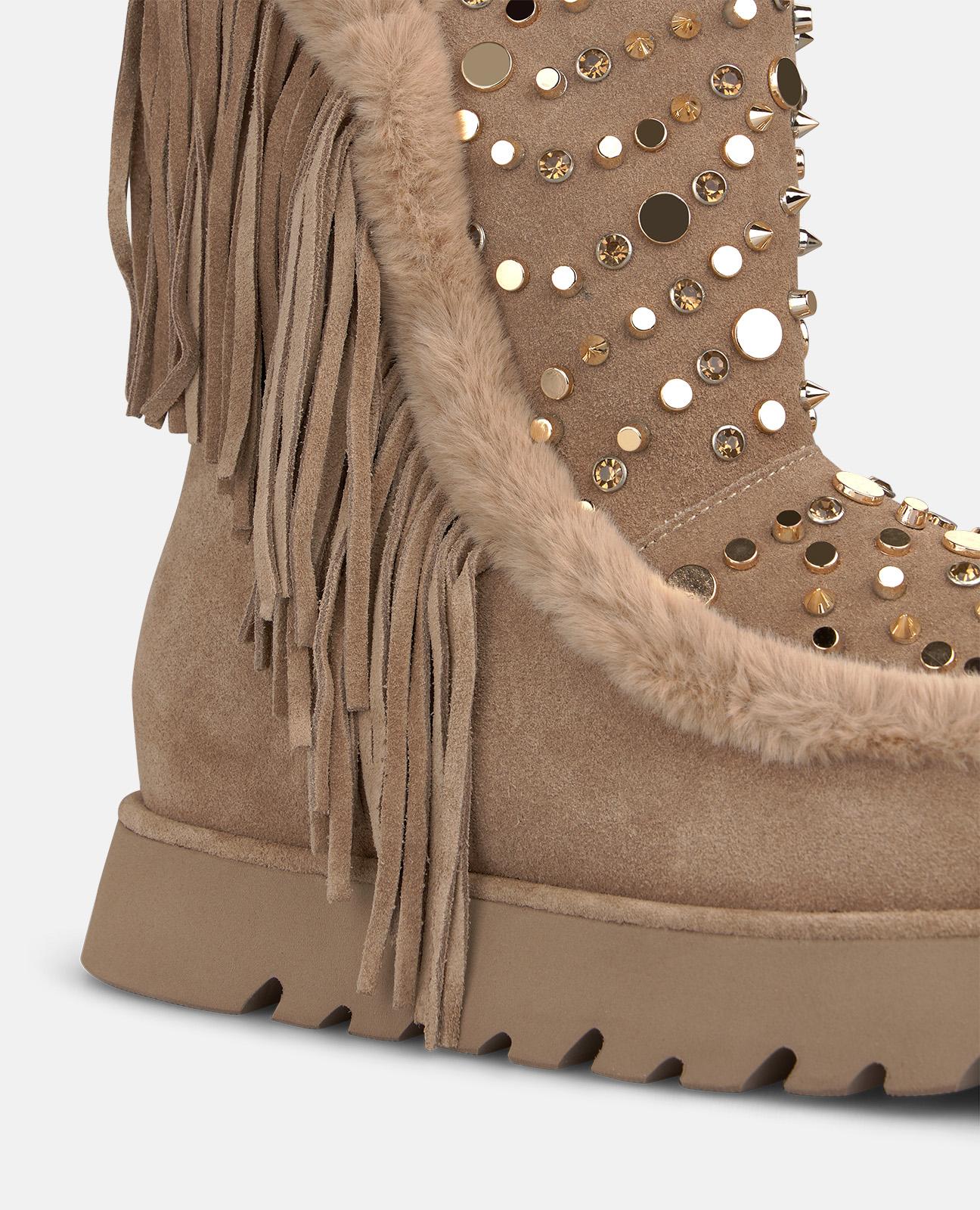 alma-en-pena-suede-apres-ski-boots-fransen-stiefelette-mink image 4
