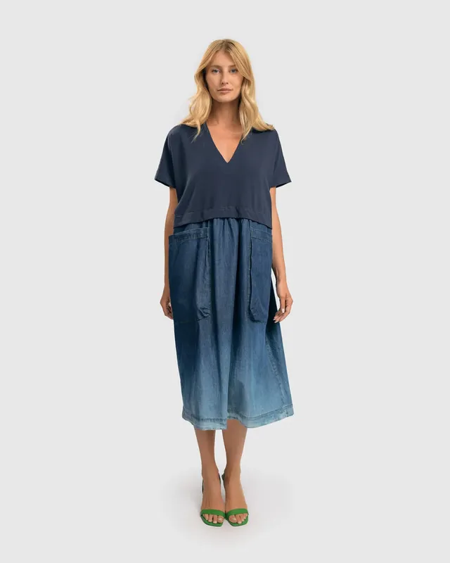 alembika-sari-ombr-popover-kleid-denim image 1