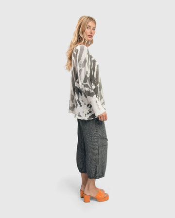 alembika-pinstripe-linen-lantern-hose-grau-leinenhose image 7
