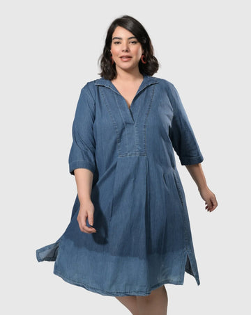alembika-pas-ombr-swing-kleid-denim image 2