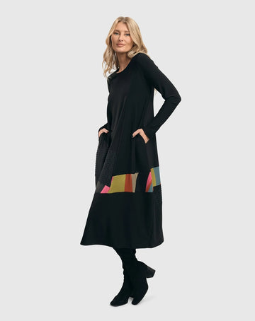 alembika-abstract-mix-media-cocoon-dress-7ed634a-multi image 6