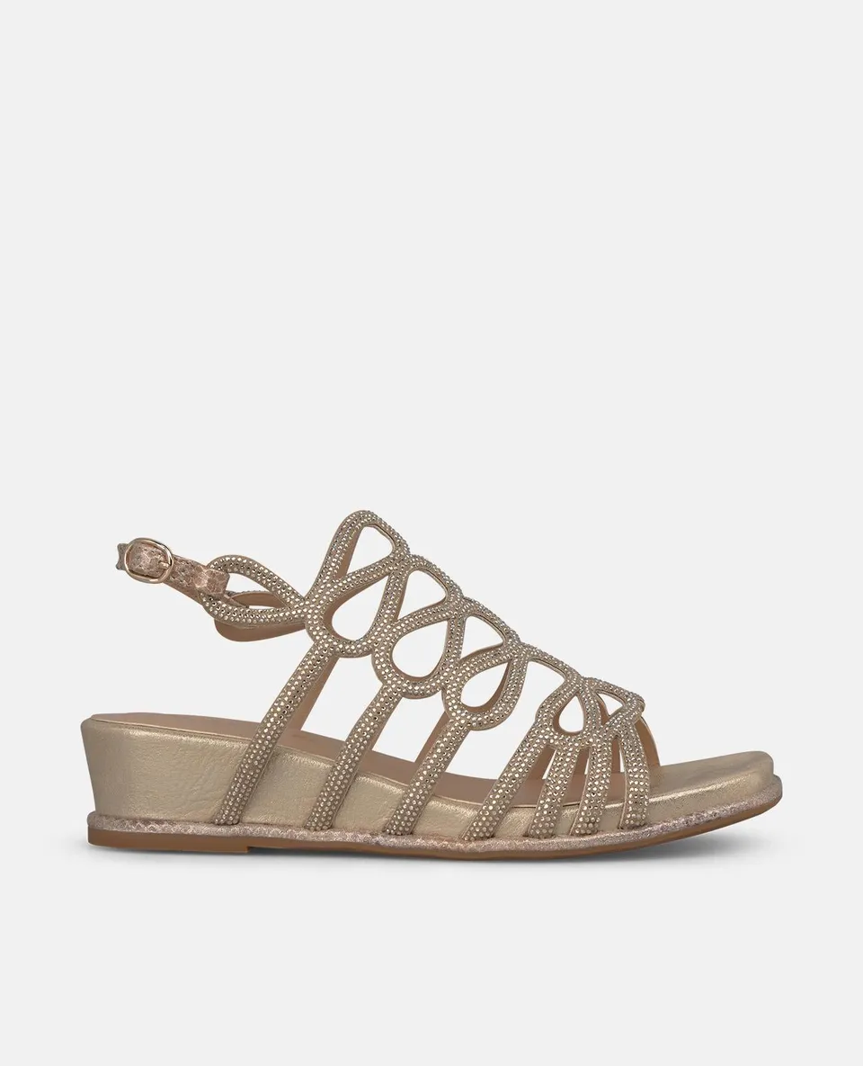 alma-en-pena-keilsandalen-camel-mit-wellen-riemen-4-cm image 1