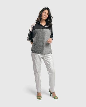alembika-mia-rose-yoked-leinen-bluse-grey-mix image 8
