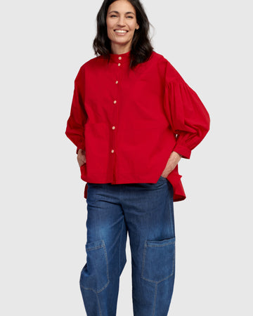 alembika-lydia-hi-lo-bluse-rot image 3
