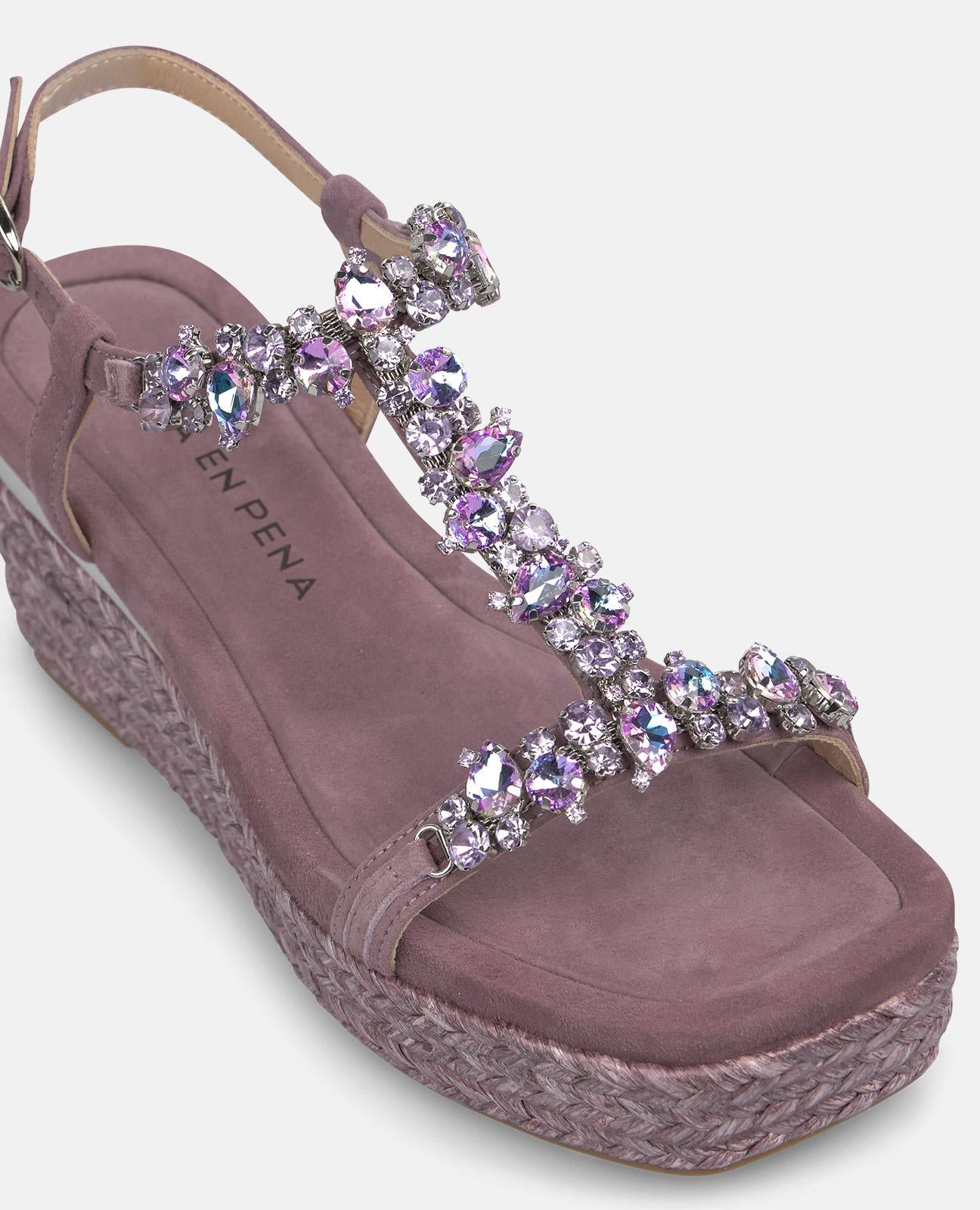 alma-en-pena-espadrille-keilsandale-lavanda-t-riemen-strass-7-5-cm-keil image 4