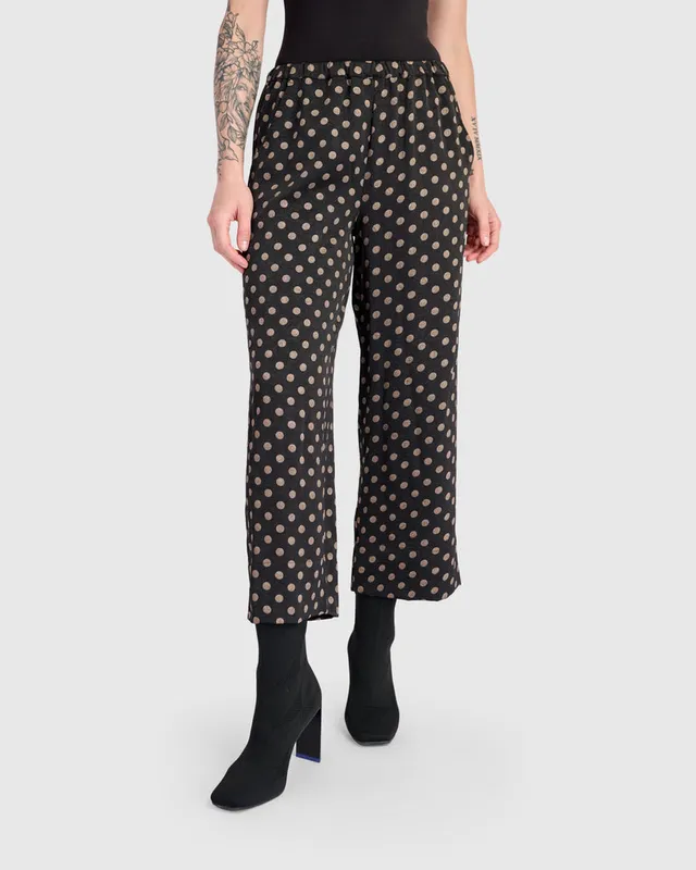 alembika-eclat-straight-pants-schwarz-bronze-dots image 1