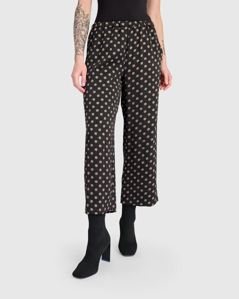 alembika-eclat-straight-pants-schwarz-bronze-dots image 1