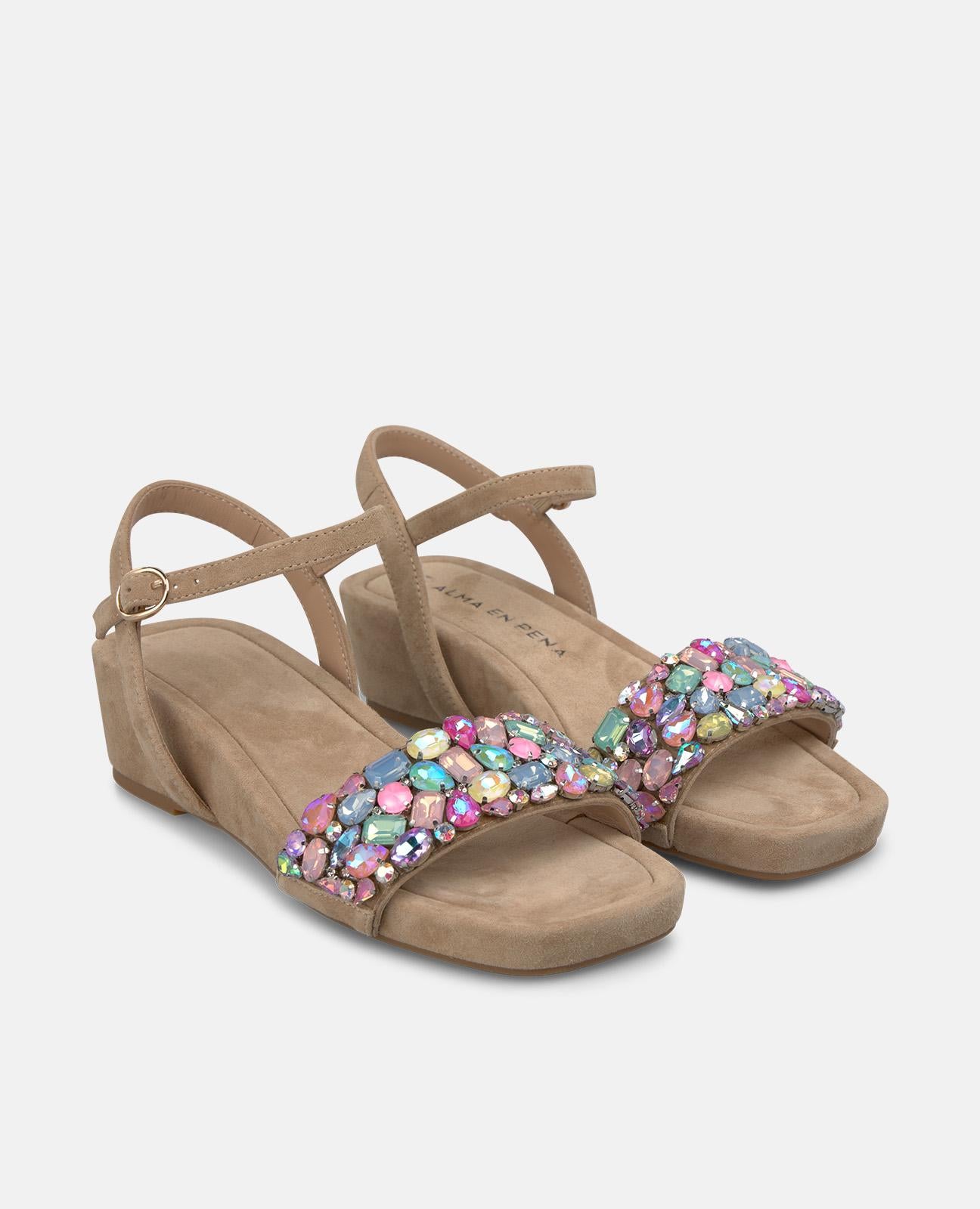 alma-en-pena-keilsandalette-strass-riemen-plateau-4-5-cm-arena image 2