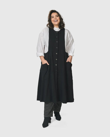 alembika-urban-button-down-pinafore-kleid-schwarz image 8