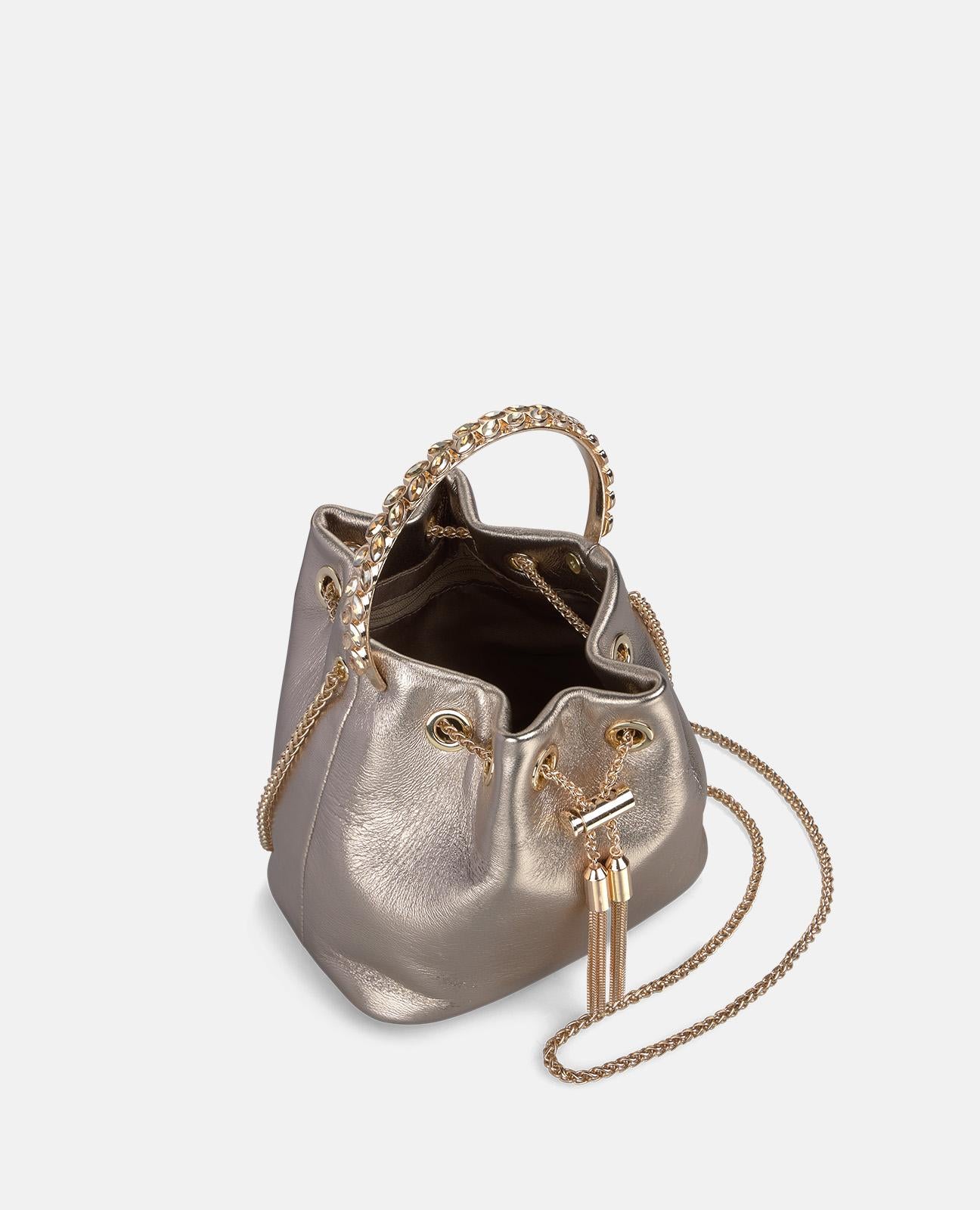 alma-en-pena-handbag-with-rhinestone-handle-bowler-tasche-bronze-party image 3