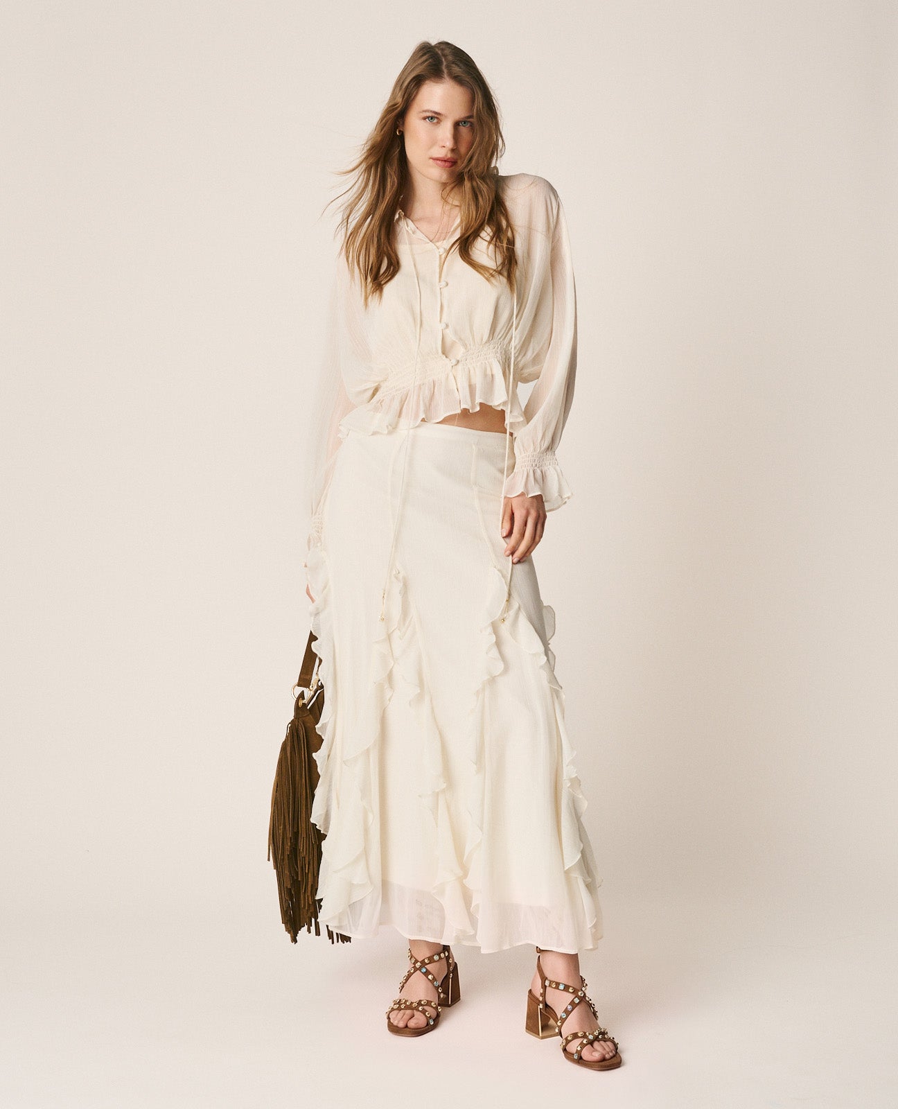 alma-en-pena-langarm-bluse-aus-musselin-wei-mit-puff-rmel image 2