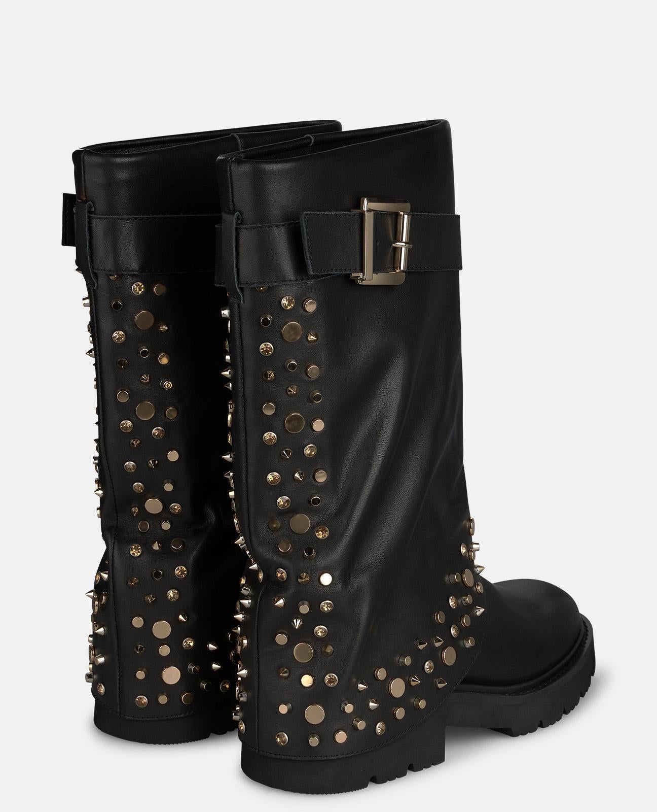alma-en-pena-military-napa-boots-schn-rstiefel-schwarz-nieten image 3