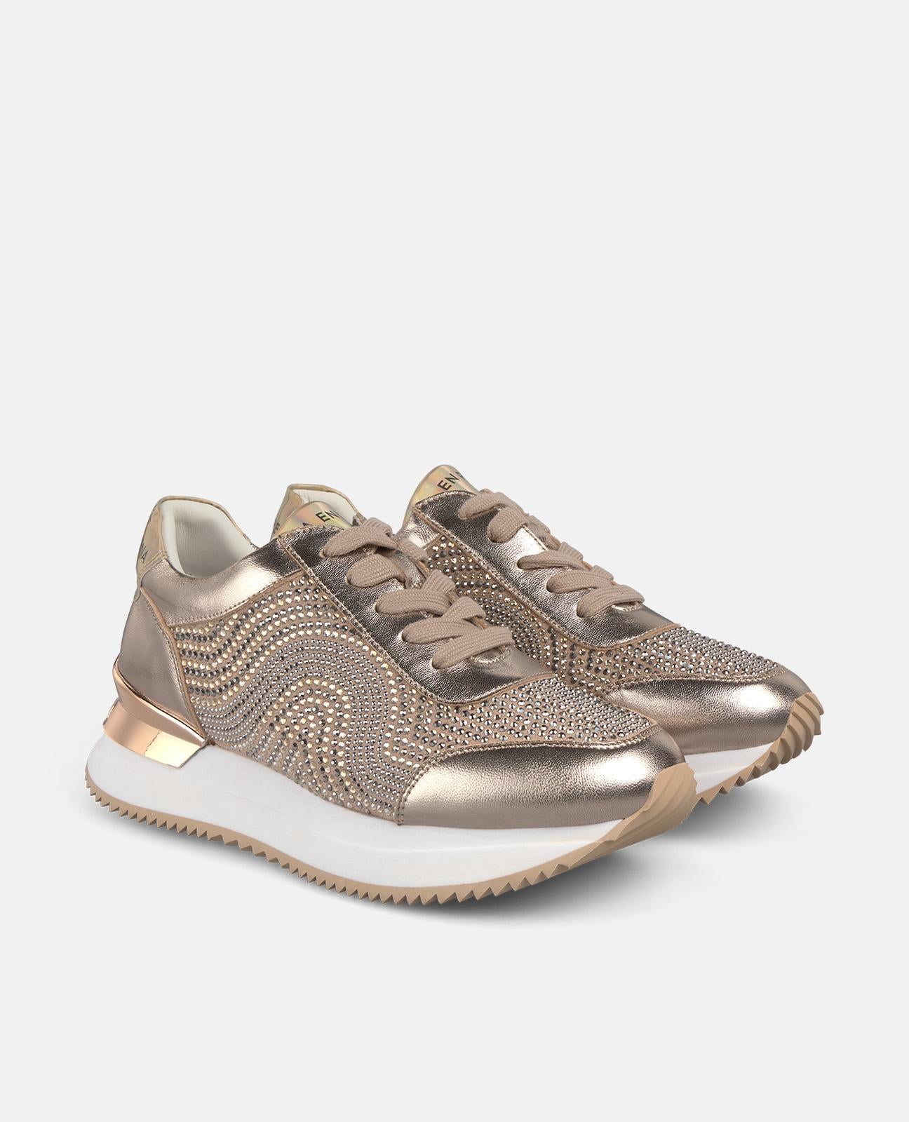 alma-en-pena-sneaker-mit-strasssteinen-bronze-plattform-4-5-cm image 2