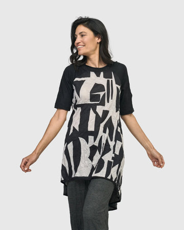 alembika-geometric-hooded-tunika-mono image 3