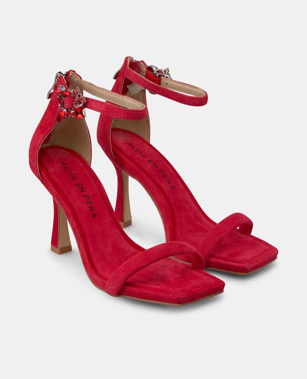alma-en-pena-high-heel-sandale-rot-schmuckschnalle-9-cm image 2