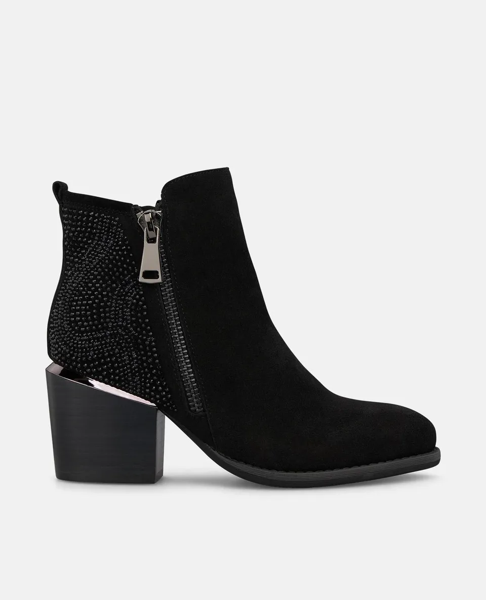 alma-en-pena-suede-ankle-boots-stiefelette-schwarz-strass-7-5-cm image 1