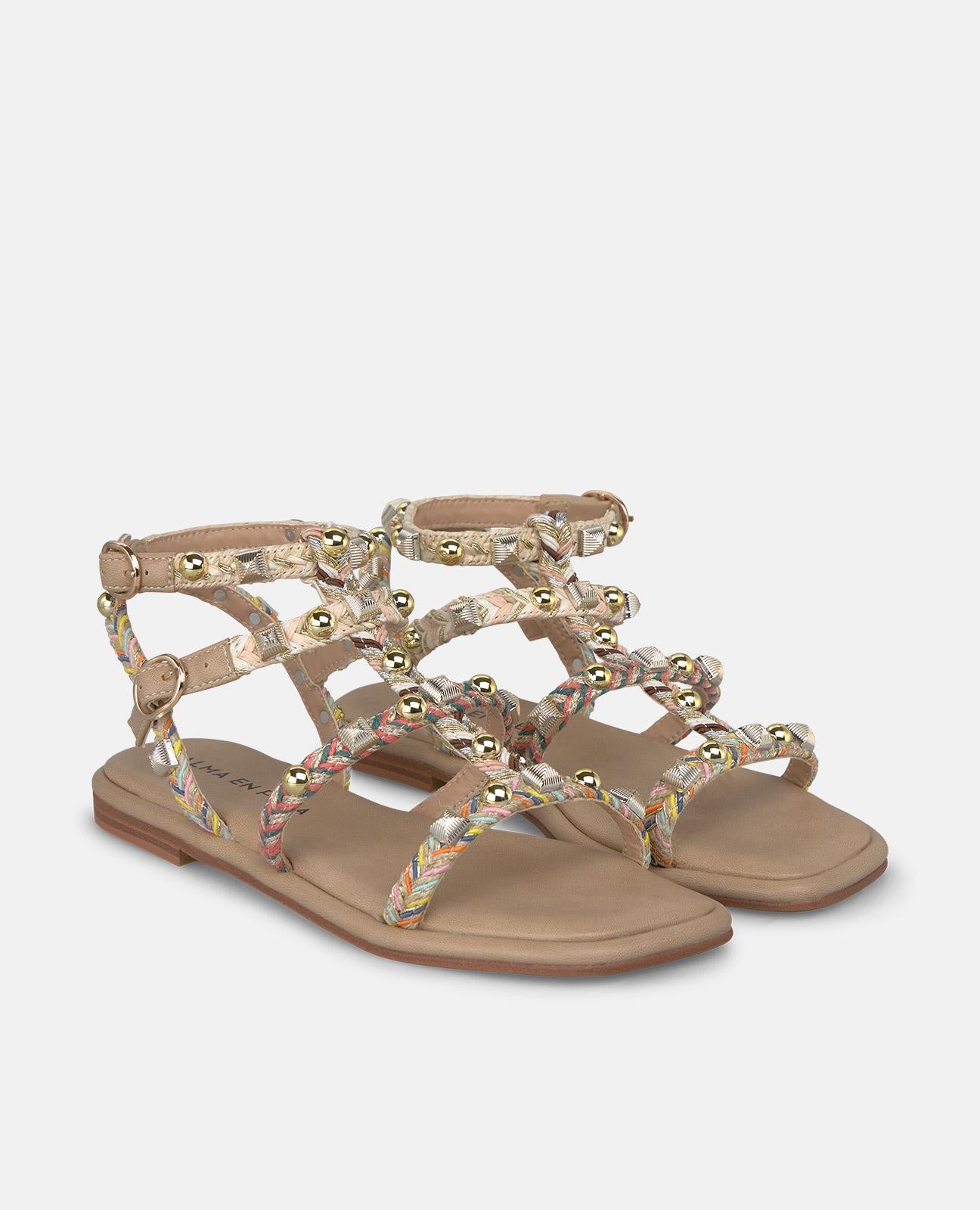 alma-en-pena-flache-sandalen-arena-griechische-riemchensandalen image 2