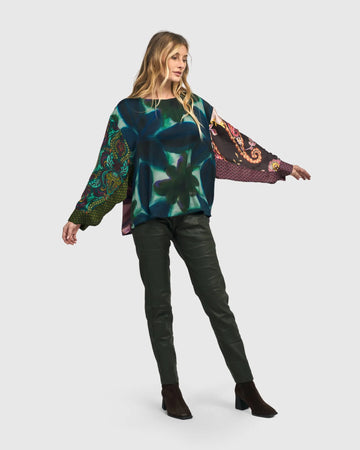 alembika-cassandra-shirt-at603c-bluse-mit-print-in-cornflower image 2