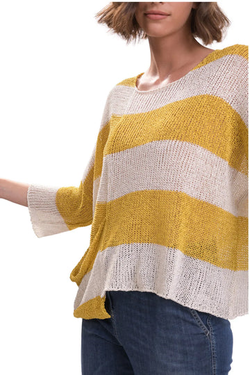 alembika-luxe-pocket-hem-sweater-pullover-gelb image 3