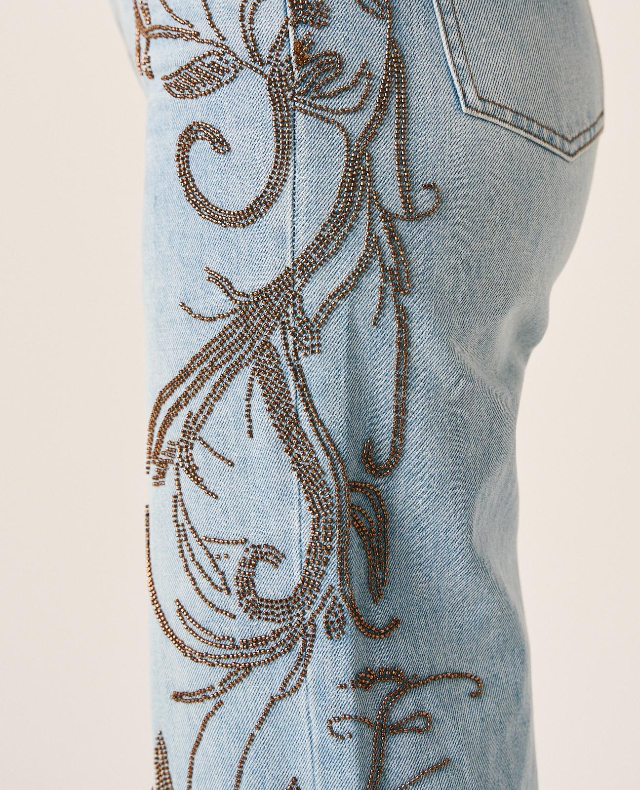alma-en-pena-denim-pants-details-straight-leg-jeans-blau-mit-nieten image 6