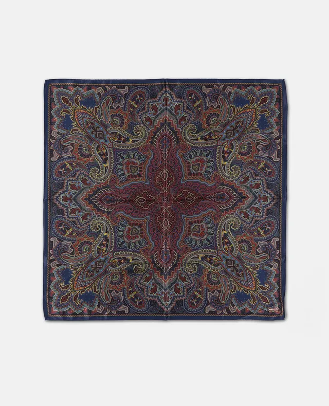 alma-en-pena-bandana-tuch-quadratisch-mit-symmetrischem-print-blau image 1