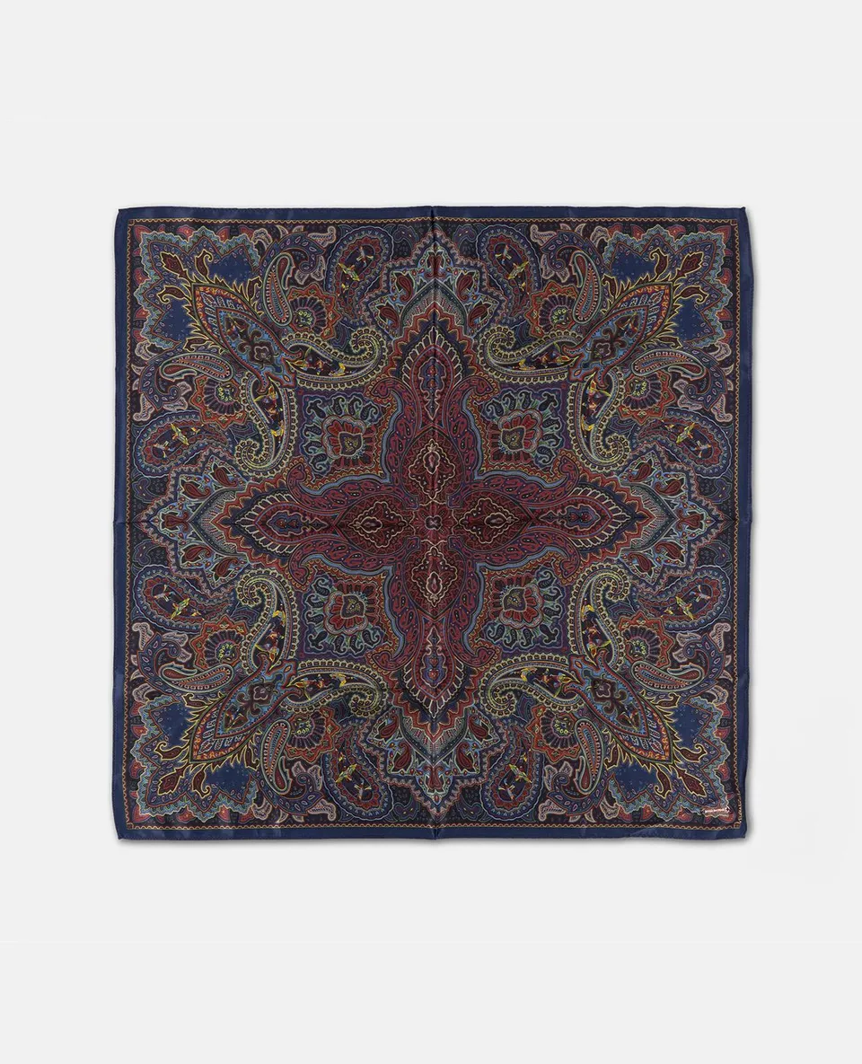 alma-en-pena-bandana-tuch-quadratisch-mit-symmetrischem-print-blau image 1