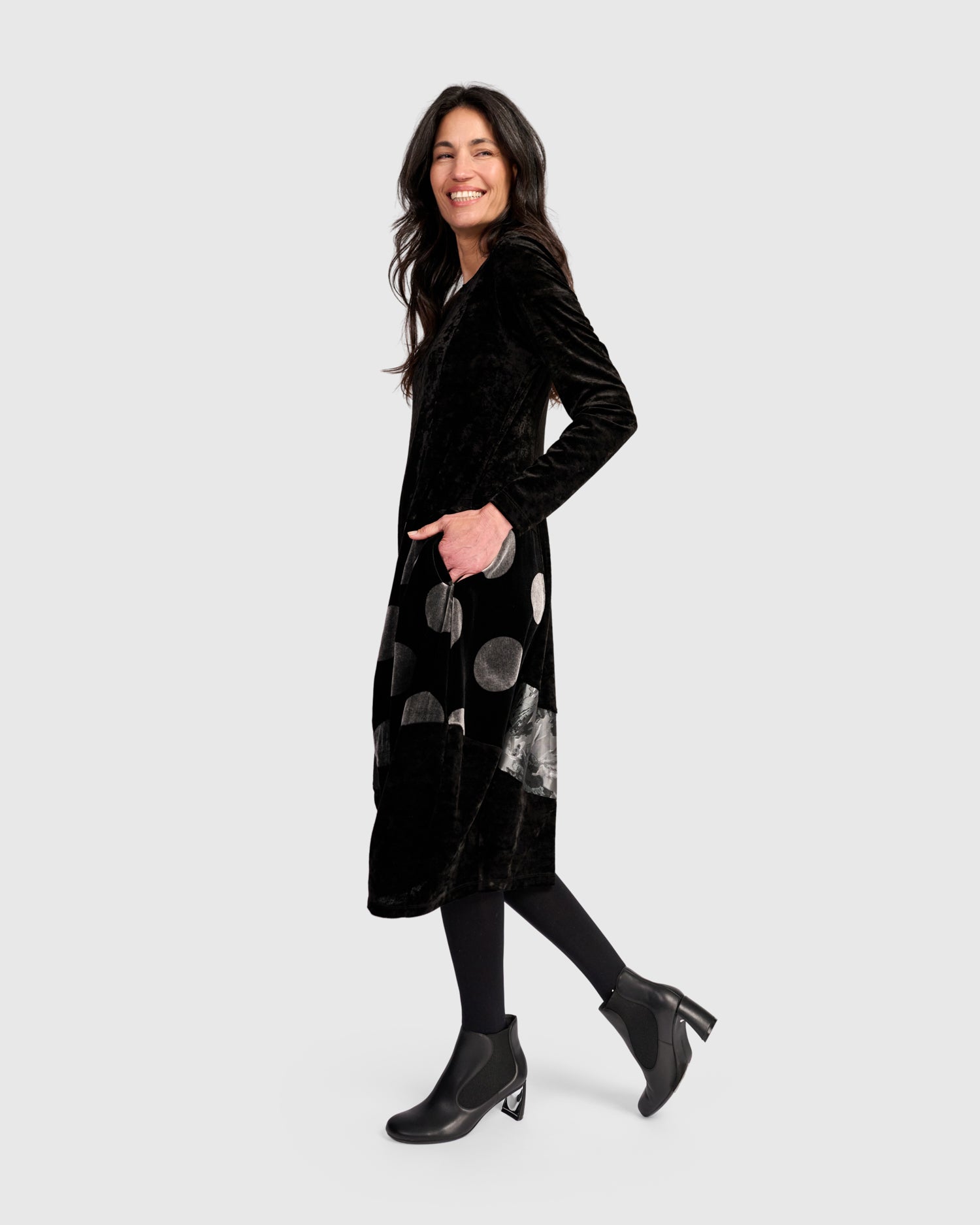 alembika-mercury-cocoon-dress-black-silver-kleid image 4
